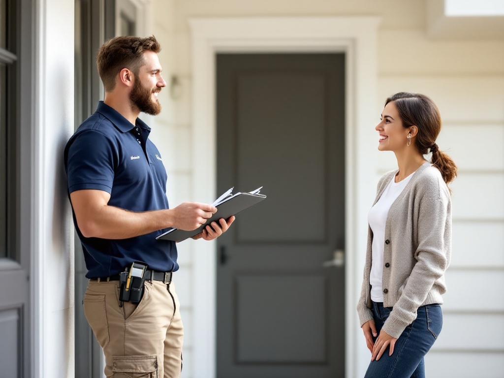 Pest Control in Wylie, TX technician inspecting a home